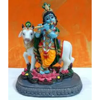  Kraaftique Handmade Marble Krishna Statue